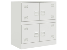 Aparador 67x39x73 Cm Aço Branco MAISON EXCLUSIVE