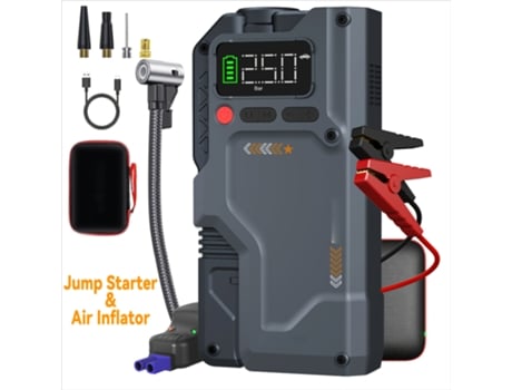 Bomba De Ar 5000a Jump Starter Com Compressor De Ar 150psi Gertiz