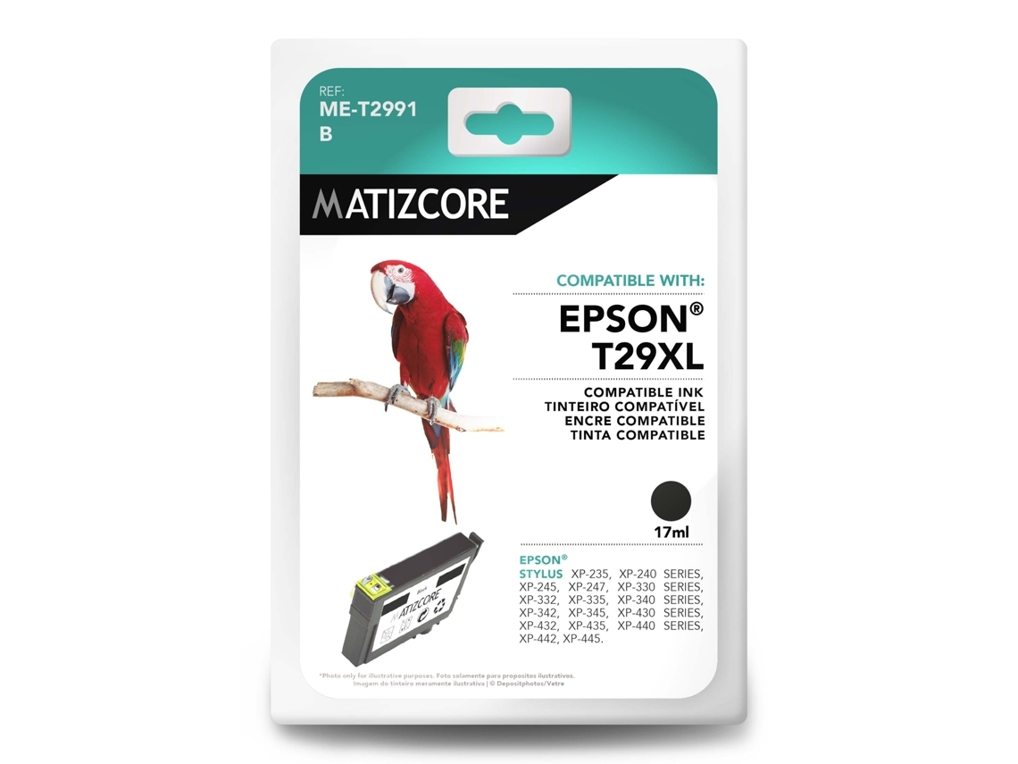 Tinteiro MATIZCORE Epson T29 XL Preto (Outlet Caixa Aberta - T29XLBK)