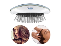 Escova de cabelo elétrica nova escova de cabelo de íon negativo antiestático pente de massagem de couro elétrico S/MARCA