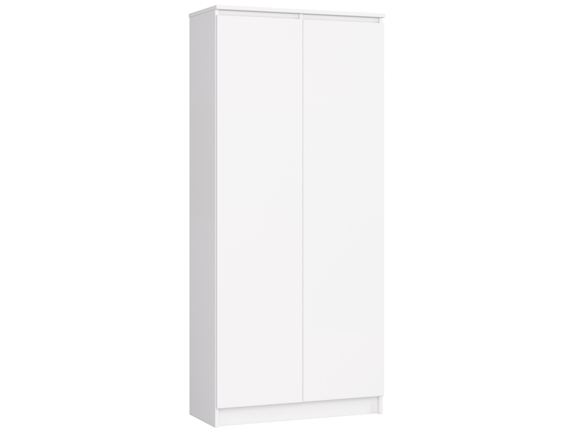 Estante Akord R80 Branco, 80 Cm, 2 Portas, Frente Na Cor Branco, 4 Prateleiras, 80 × 35 × 180 Cm