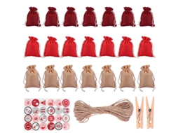 1 Conjunto de Bolsa de Calendário de Contagem Regressiva ALLINLESS