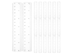 50 Réguas Retas De Plástico, 15 Cm (6 Polegadas)