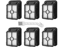 Kit com 6 filtros de reposição WXSP 1866 para aspiradores de pó Bissell Crosswave Pet Pro 1785, 2306, 2551 e 2554 Crosswave Cordless Max.