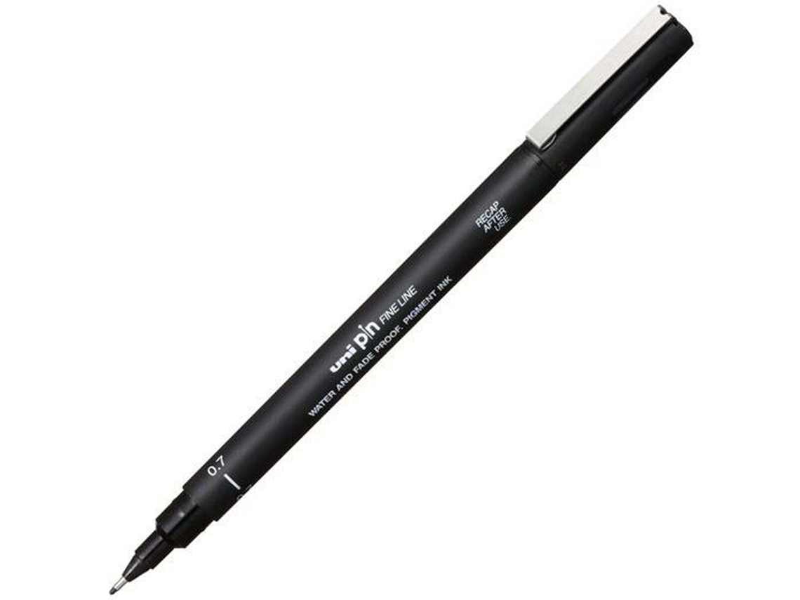 Rotulador Permanente UNI-BALL Pin07-200S Preto 12 Unidades