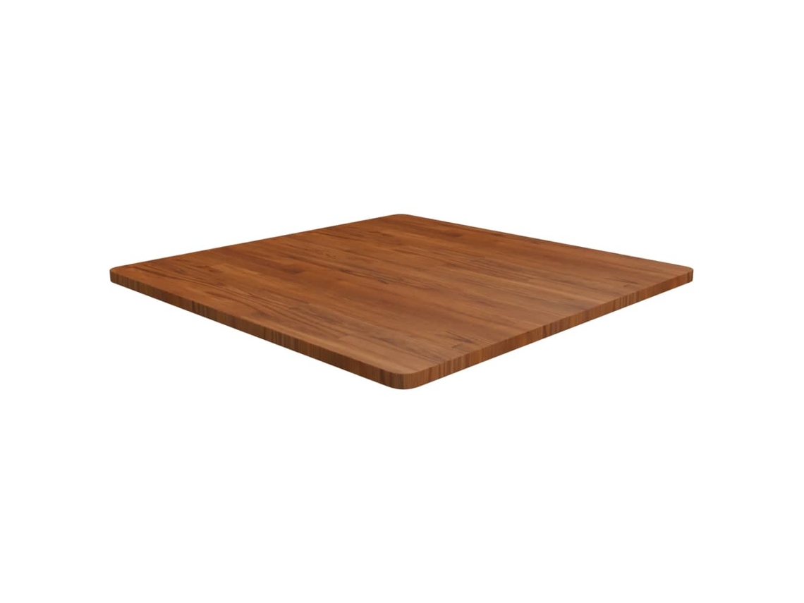 Vidaxl Tampo Mesa Quadrado 90x90x2,5 Carvalho Tratado Castanho-escuro