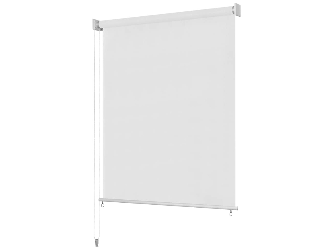 Vidaxl Estore De Rolo Para Exterior 205 (l) X 140 (a) Cm Branco