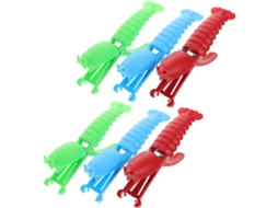 Conjunto De 6 Peças Quebra Lagostas Plástico Pinças Ergonômicas Curvas Com Cabos Texturizados Antiderrapantes Para