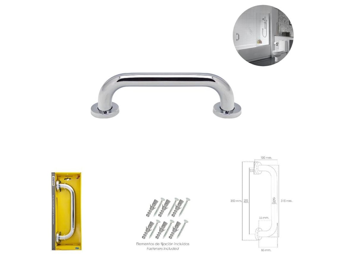 Tubo Di Scarico Cromato Per Lavabo E Bidet - Diametro 32 Mm, Lunghezza 30 Cm - Foto 3