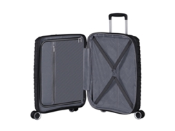 Mala de cabine preta American Tourister Flytwist 55 cm, 4 peças