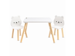 Uma Mesa Com 2 Cadeiras White Bears Moni Toys