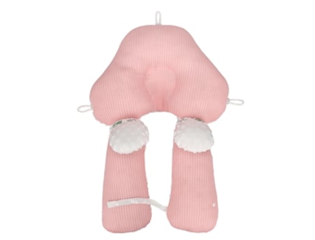 Almofada Anti-Deflexão Da Forma Da Cabeça Da Criança 0-3 Anos De Idade Almofada Cor-De-Rosa-Set TAITO