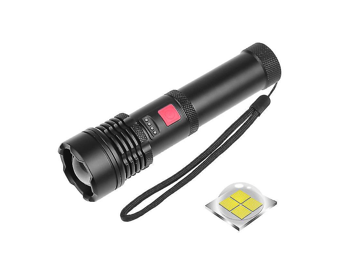 Lanterna Led Xhp50 Usb Recarregavel 5modos Zoomable Ipx8 Camping/emergencia Preto Yizhood