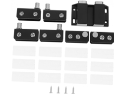 Dobradiças De Aço Inoxidável Para Portas Vidro, Com Acabamento Preto,