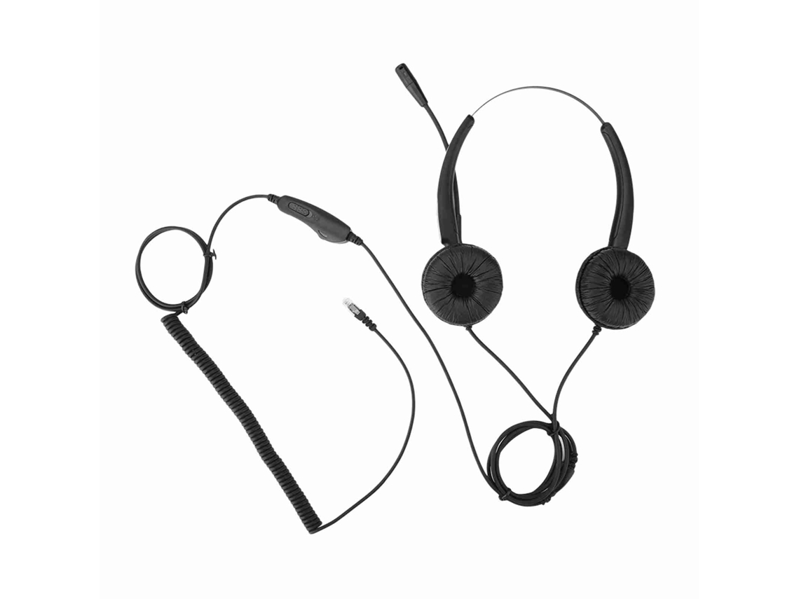 Fone De Ouvido Para Centro De Chamadas Rj9 Com Microfone Anti-ruído, Ajuste De Volume E Mudo