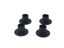 Conjunto 4 Castiçais - Castiçal Em Ferro Forjado - Porta Velas - Suporte Para Velas De Chá - Decoração Interior - Ferro - Preto