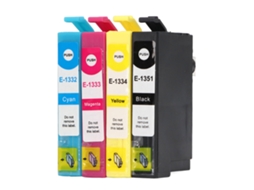 4 cartuchos de tinta preto ciano magenta amarelo para stylus t1351 t1332 t1333 t1334 anti descoloração