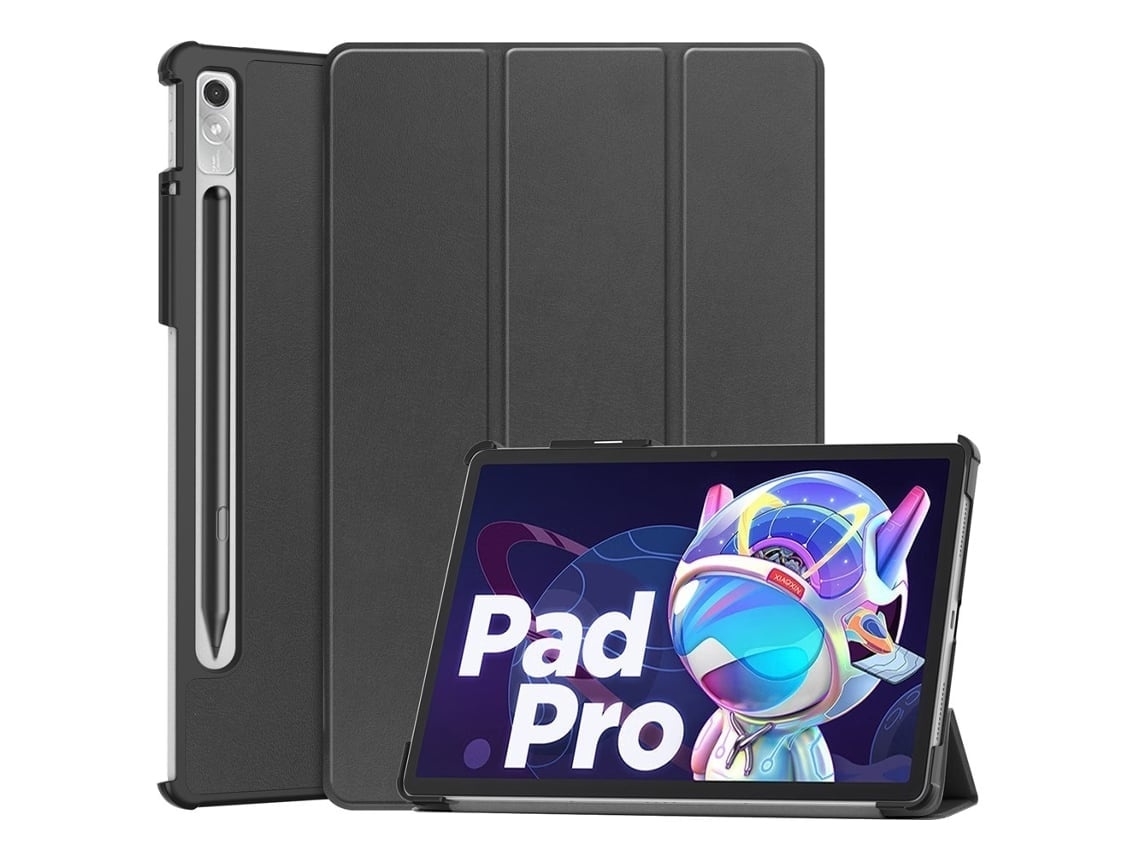 Capa Para Tablet Lurelia, Compatível Com Lenovo P11 Pro 2nd, Preto, Couro Sintético, Dobrável Com Suporte