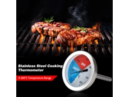 Termômetro De Cozinha De Aço Inoxidável Para Churrasco, Grelha E Forno 0-300°c