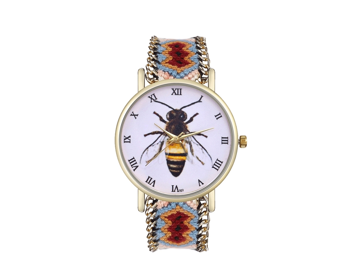 Reloj Casual De Moda Unisex Con Cuerda De Lana Cuarzo Zhoulianfa