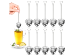 Conjunto De 10 Filtros Chá Em Formato Coração Para A Granel Infusor Folhas Soltas Coração Aquaforge