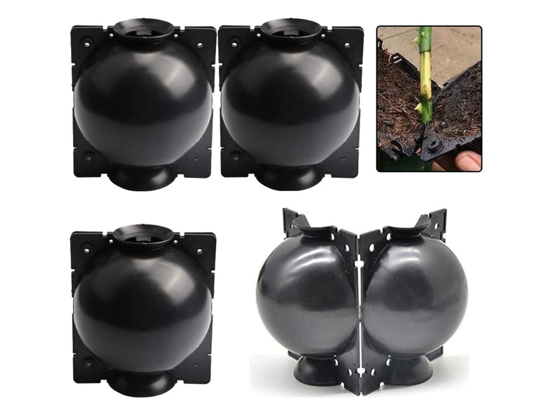 Caixa De Enxertia De Plantas, 4 Dispositivos De Enraizamento, Caixa De Pressão Alta Para Propagação Jardim (preto)