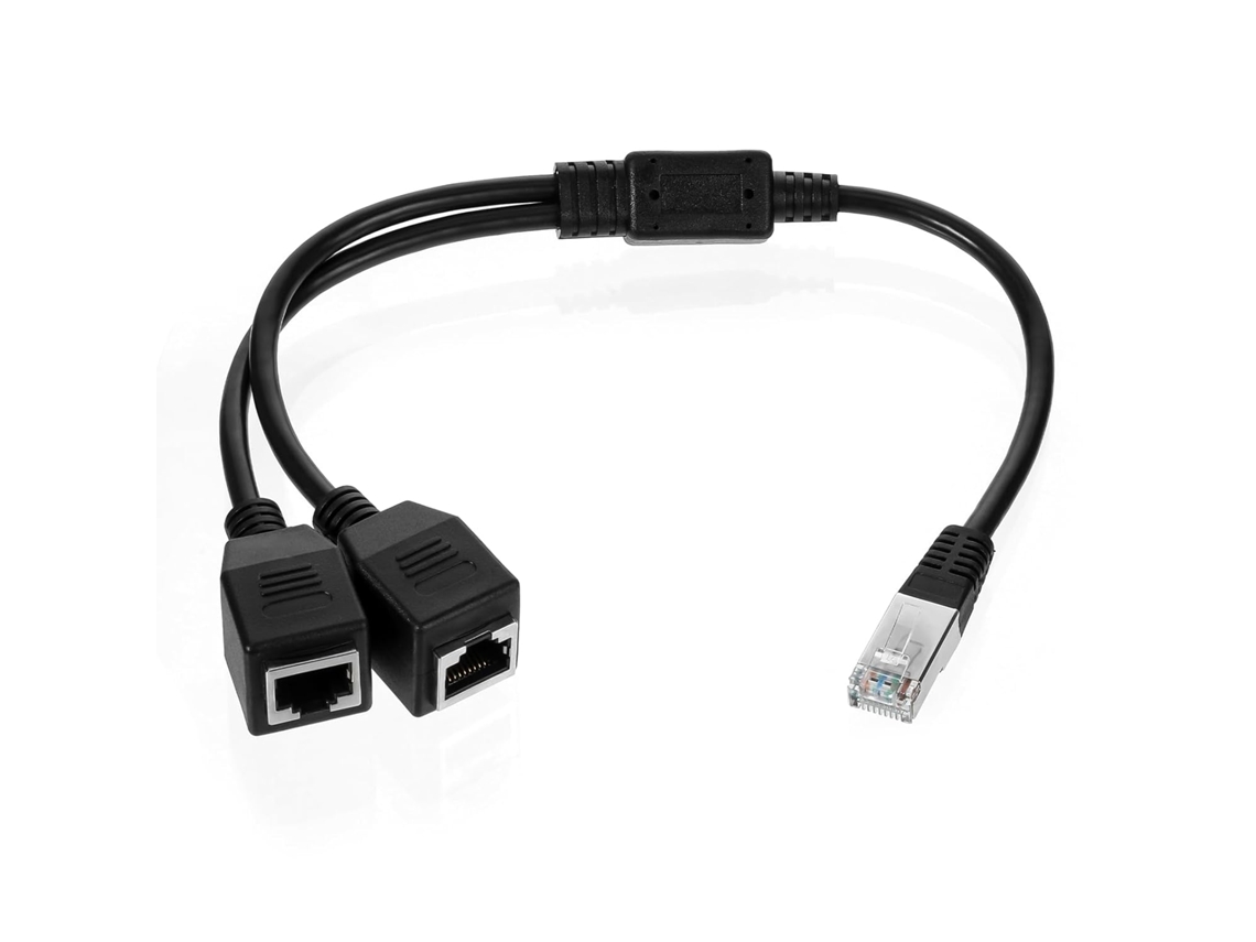 Adaptador De Rede Ethernet Rj45 Modelo Mais Recente De 2025, Divisor Rj45 1 Macho Para 2 Fêmeas Lan, Adaptador De Rede, Divisor Em Y, Cabos Aquaforge