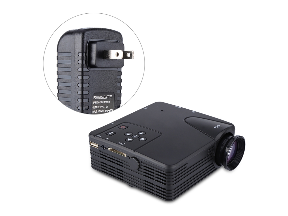 Projetor Micro Mini Suporta Uso em Casa 1080p EOOCOO