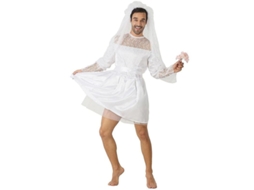 Fantasia Noiva Branca para Fun Homem 2023, Terno de Casamento, Halloween, Festa, Tamanho M | S/MARCA