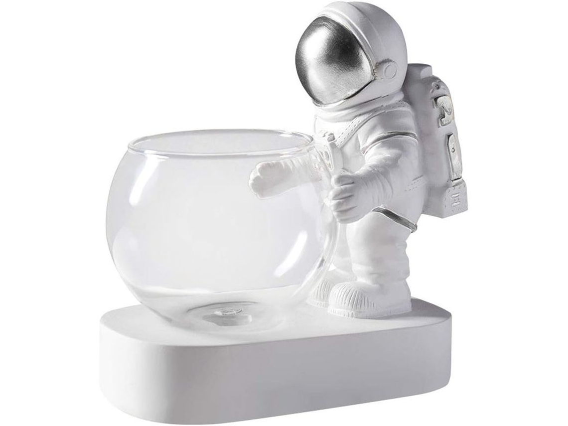 Maceta Astronauta Com Luz Led Vaso De Vidro Moderno Para Suculentas Decoração Criativa Nórdica 2025