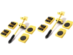 Conjunto de Rodízios Para Movimentação Móveis Reforçados, Com Acessório para Transporte de Eletrodomésticos, Deslizante