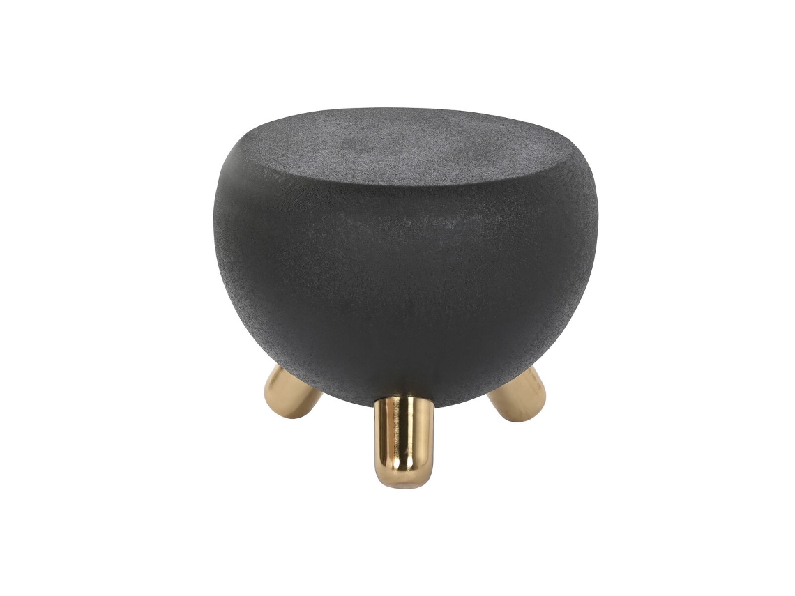 Mesa de Apoio DKD HOME DECOR Preto Dourado Ferro 51 x 51 x 44 cm