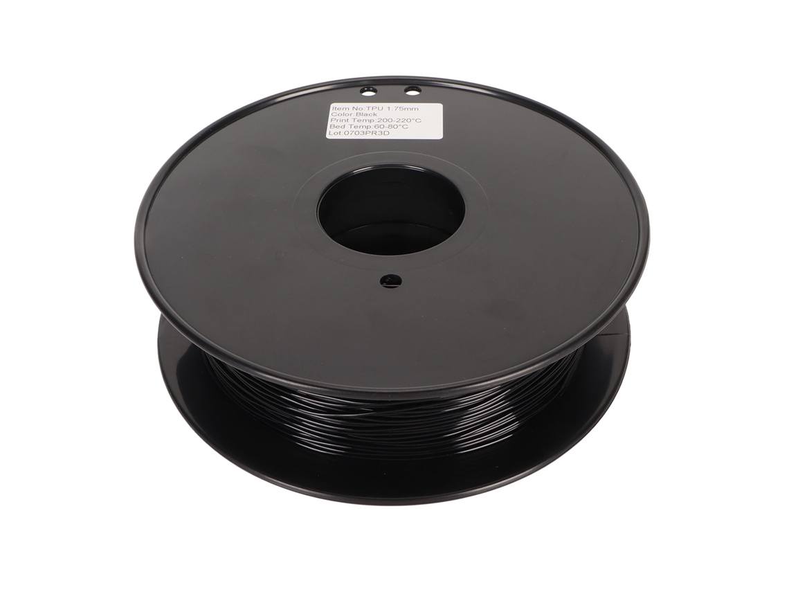 Filamento Tpu Flexible 1.75mm 95a Para Impresora 3d Fdm Negro 8kg