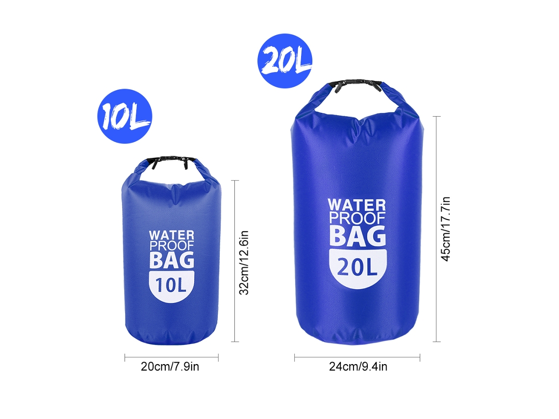 Mali saco Seco Flutuante À Prova D'água de Pvc com Tapa Rolante 10l/20l para Esportes Aquáticos