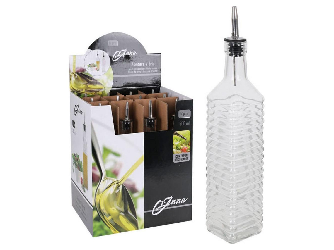 Galheteiro Shine Inline Anna Metal Vidro 500 Ml