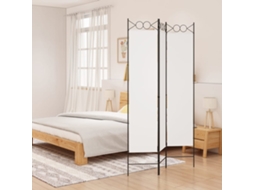 Vidaxl Biombo Com 3 Painéis 120x200 Cm Tecido Branco