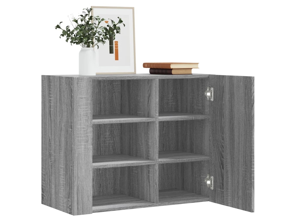 Vidaxl Armário Parede 75x35x60 Cm Derivados De Madeira Cinzento Sonoma