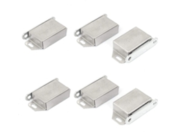Novo Lon0167 Armário Ímã Simples Com Trava Magnética De Metal Alta Eficácia, Suporte De Batente Porta Magnético, 6 Peças