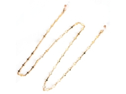 Corrente antiderrapante para óculos com cordão de liga metálica e decoração de coroa.