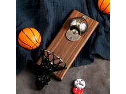 Abridor de garrafas em forma de campo de basquetebol com suporte de parede