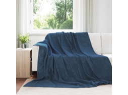 Vidaxl Manta Azul Marinho 220 X 240 Cm 1.37 Kg Lã