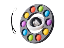 Ats Gyroscopio de Bolhas Push 3d Flip para Alívio do Estresse, Brinquedo Sensorial de Metal para Crianças e Festas