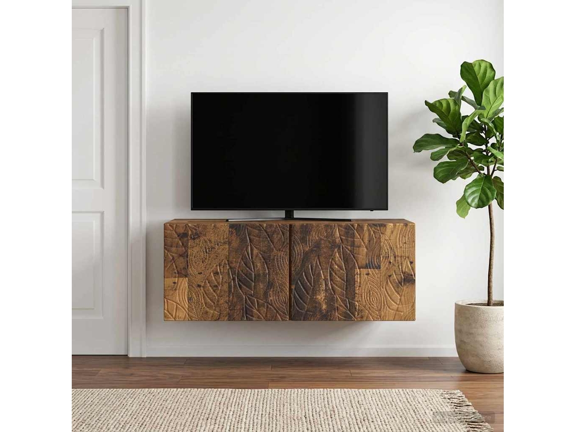 Vidaxl Gabinete De Tv De Parede 78,5 X 31 Cm Madeira Antiga