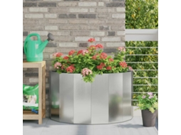 Vidaxl Floreira Prateado 90 X 45 X 50 Cm Aço Galvanizado
