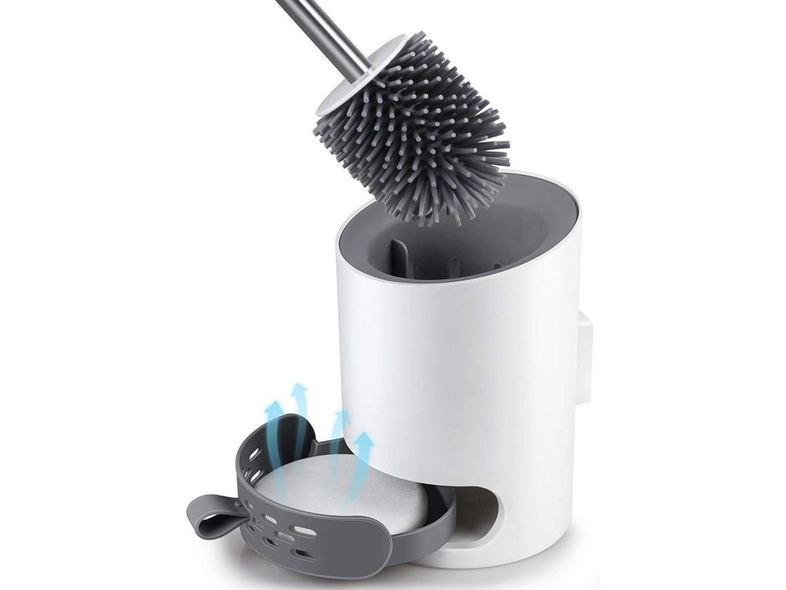 Conjunto de Escova e Suporte AQUAFORGE para Organização do Banheiro