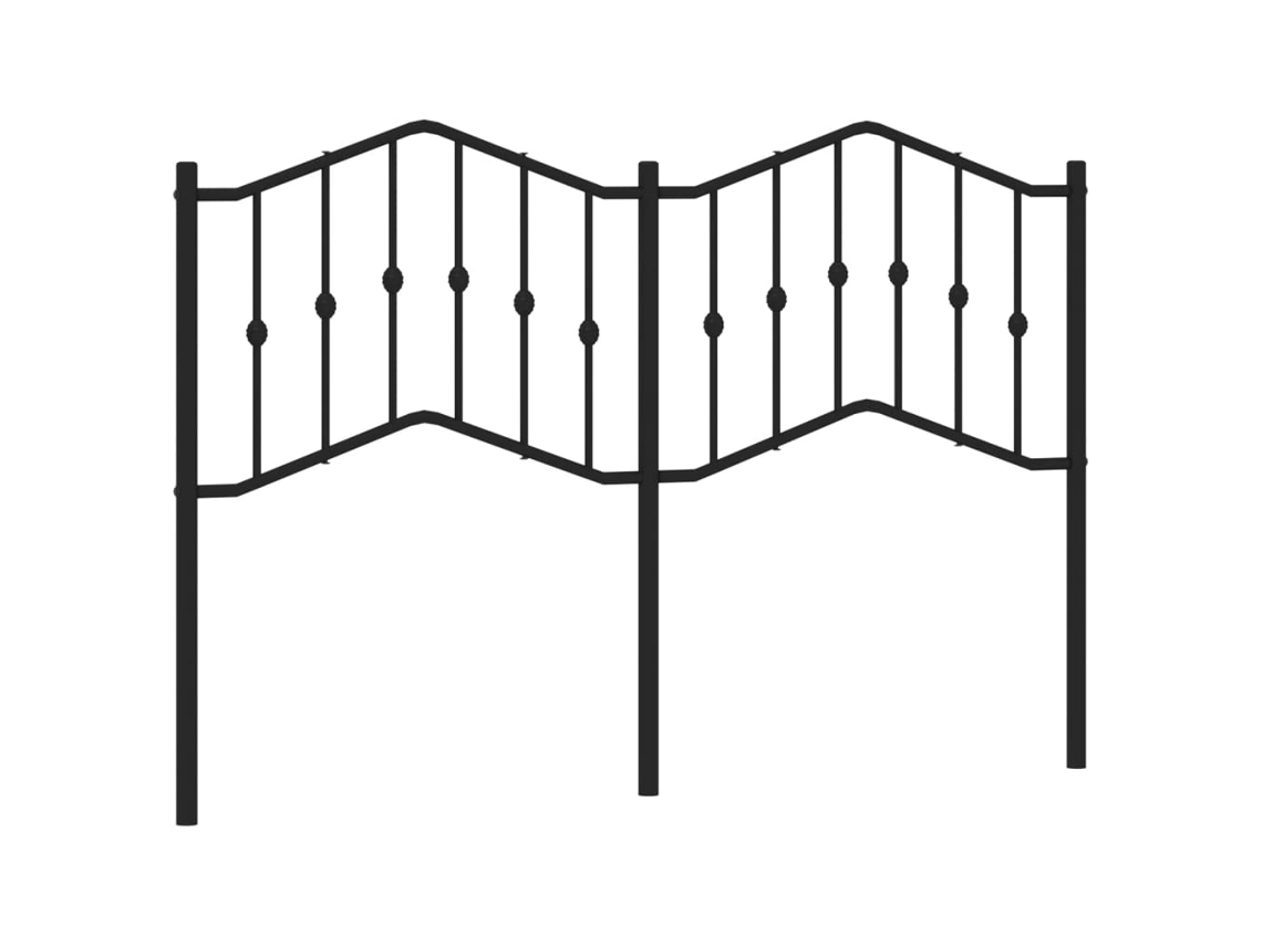 Cabeceira de substituição de 140 cm em metal marrom, exclusiva da MAISON.