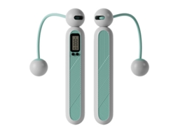 Corda De Pular Sem Fio Com Peso E Contador Para Treinamento Cardiovascular, Exame Do Ensino Médio, Azul Glaciar Aquaforge
