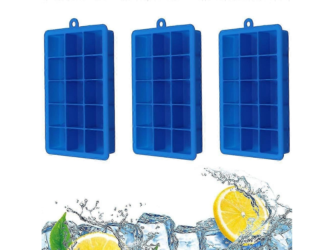 Bandejas de Gelo Flexíveis para Whisky, Liberação Fácil, Ideal para Casa e Festas, Economiza Espaço no Freezer Azul