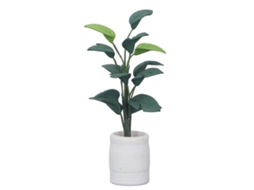 Primerox miniatura de Planta em Vaso com Folhas Bonsai Casa de Bonecas 1:12 Decoração
