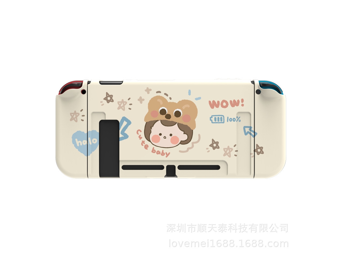 Capa Protetora Encaixável para Nintendo Switch, Capa Fina e Fofa de Tpu Macio para Console Ns e Controles Joy con BRILVIBERA